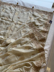 Ivory Banarasi Saree with Dori, Pearl & Sequin Work 5918 05