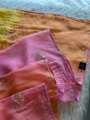 Multicolor Kora Silk Saree 5919 10