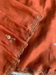 Kora Silk Saree with Aari, Zardosi & Sequin Work 5919 04