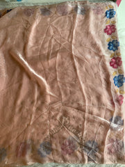 Chinon Silk Saree with Floral Stone Work 5915 13