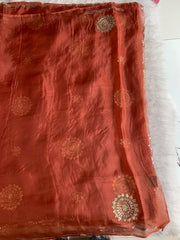 Kora Silk Saree with Gota 5919 05