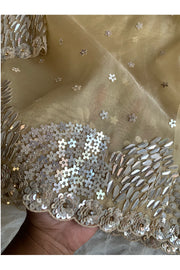 Beige Organza Sequin Saree 5798 05 (PRE ORDER)