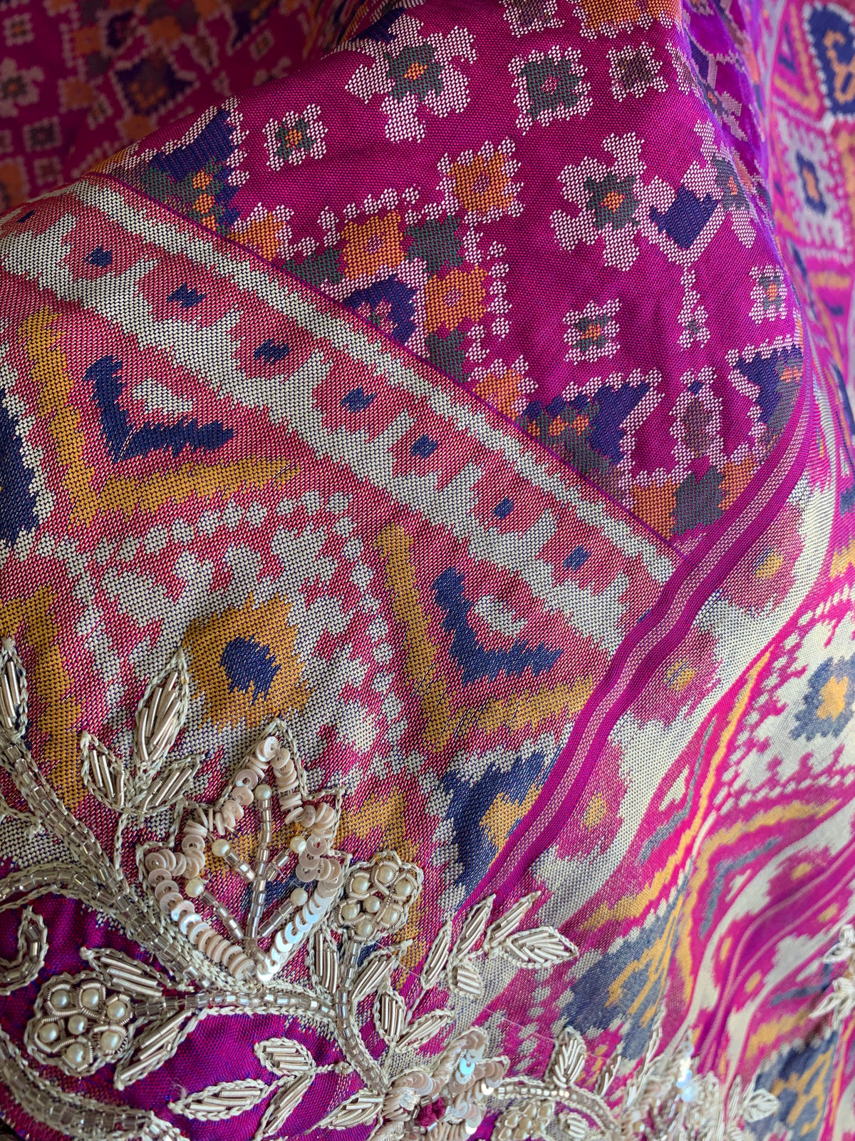 Pink Patola Silk Saree 5882 07