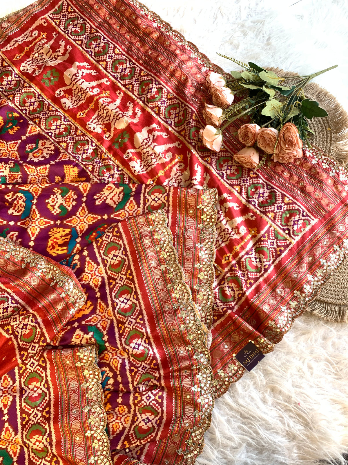 Patola Silk Saree with Animal Motifs 5932 01