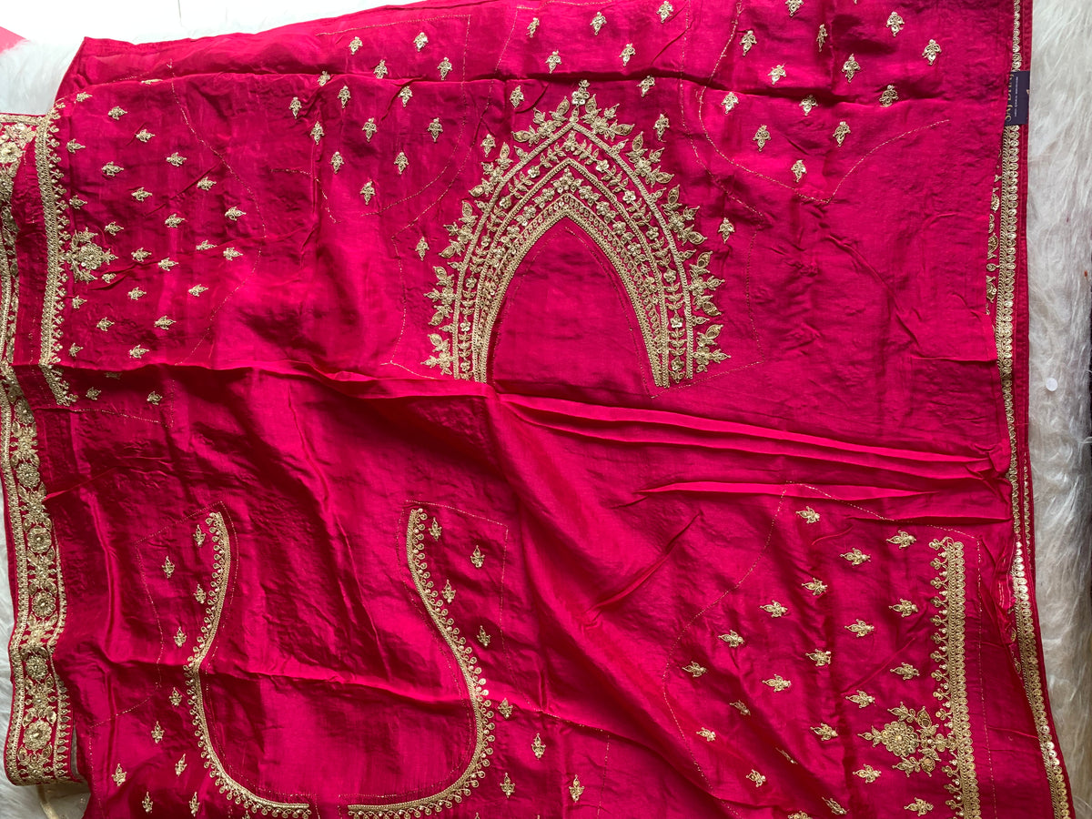 Banarasi Saree with Dori, Gota, Sequin & Pearl Work 5929 01