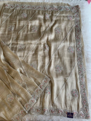Tissue Saree with Dori, Stone & Thread Work 5915 12