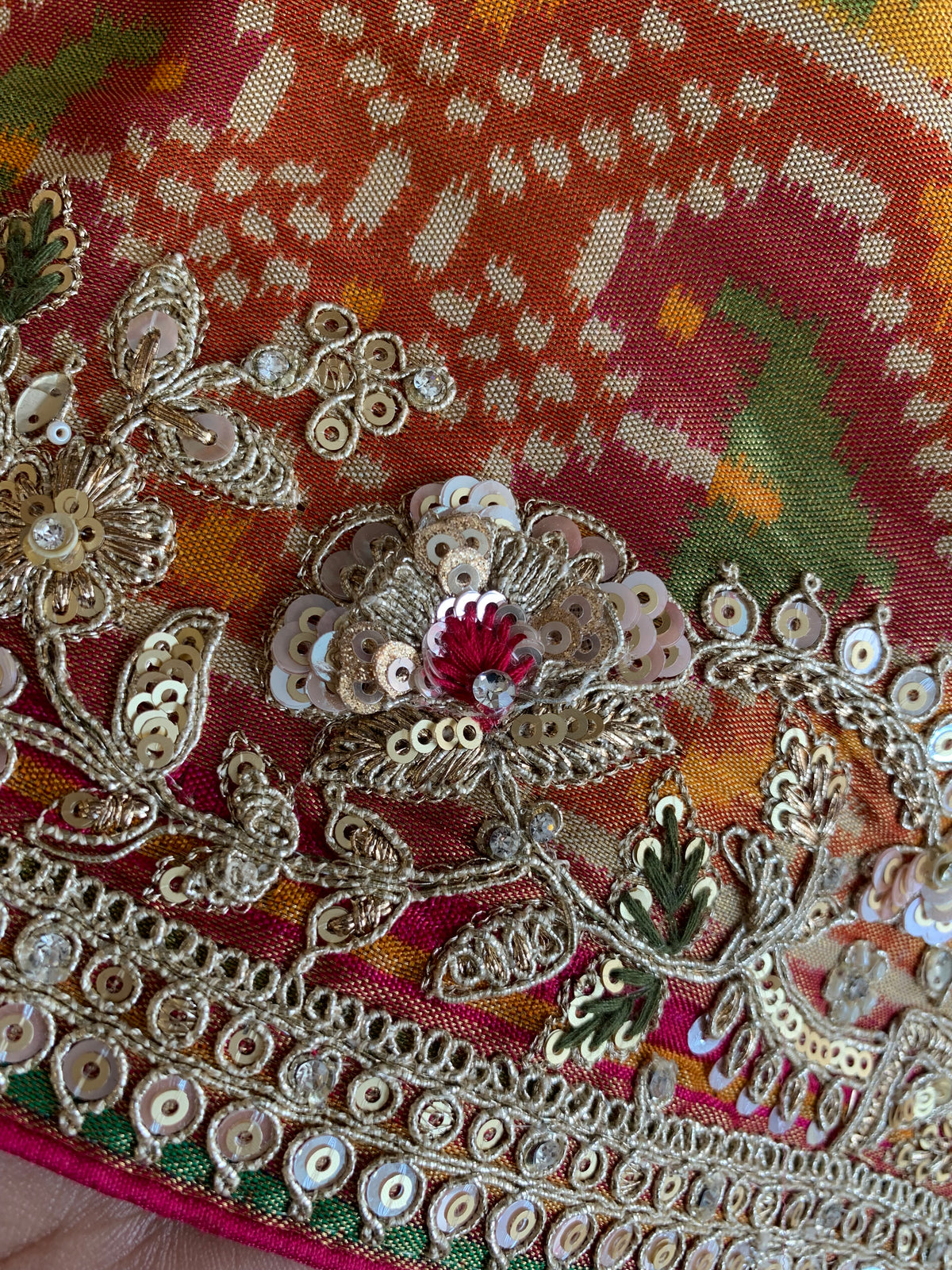 Patola Silk Saree with Dori, Sequin, Stone & Thread Work 5928 02