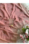 Blush Pink Chinnon Georgette Saree 5655 05