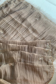 Beige Crush Saree 5850 07