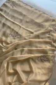 Butter Color Embellished Organza Saree 5755 15
