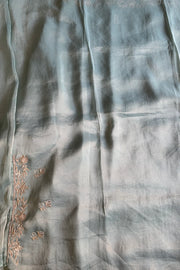 Sea Green Aari Embellished Tissue Saree 5792 02