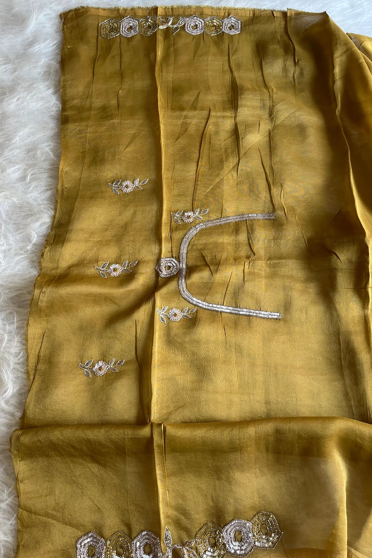 Yellow Tissue Designer Saree 5760 01