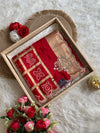Red Habutai Silk Saree with Gharchola Pallu & Gota Zardozi Work 5901 37