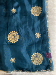 Kora Silk Saree with Gota 5919 05