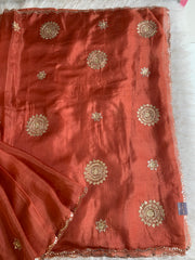 Kora Silk Saree with Gota 5919 05