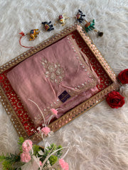 Pink Tissue Silk Saree 5891 11