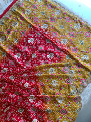 Red & Yellow Patola Modal Silk Saree with Elephant Motifs 5891 04