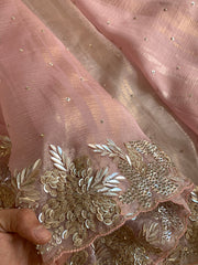 Designer Crush Organza Saree with Imported Sequin 5937 01