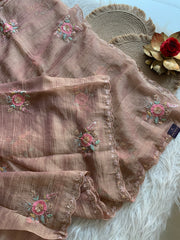 Crush Tissue Saree with Sequin, Cutdana & Floral Work 5918 04