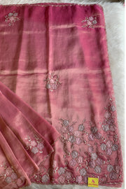 Onion Pink Tissue Silk Saree 5736 03