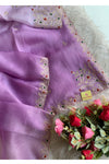 Ombre Lilac Kora Organza Saree 5847 01