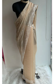 Embellished Butter Organza Saree 5847 01