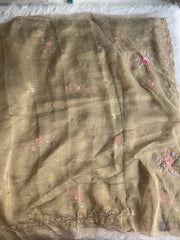 Crush Tissue Saree with Sequin, Cutdana & Floral Work 5918 04