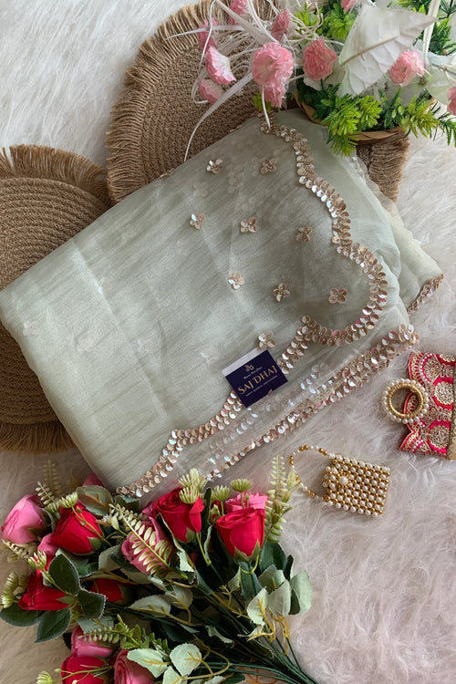 Ivory Crush Saree 5851 03