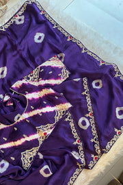 Habutai Silk Saree Tie Dye Design 5650 09