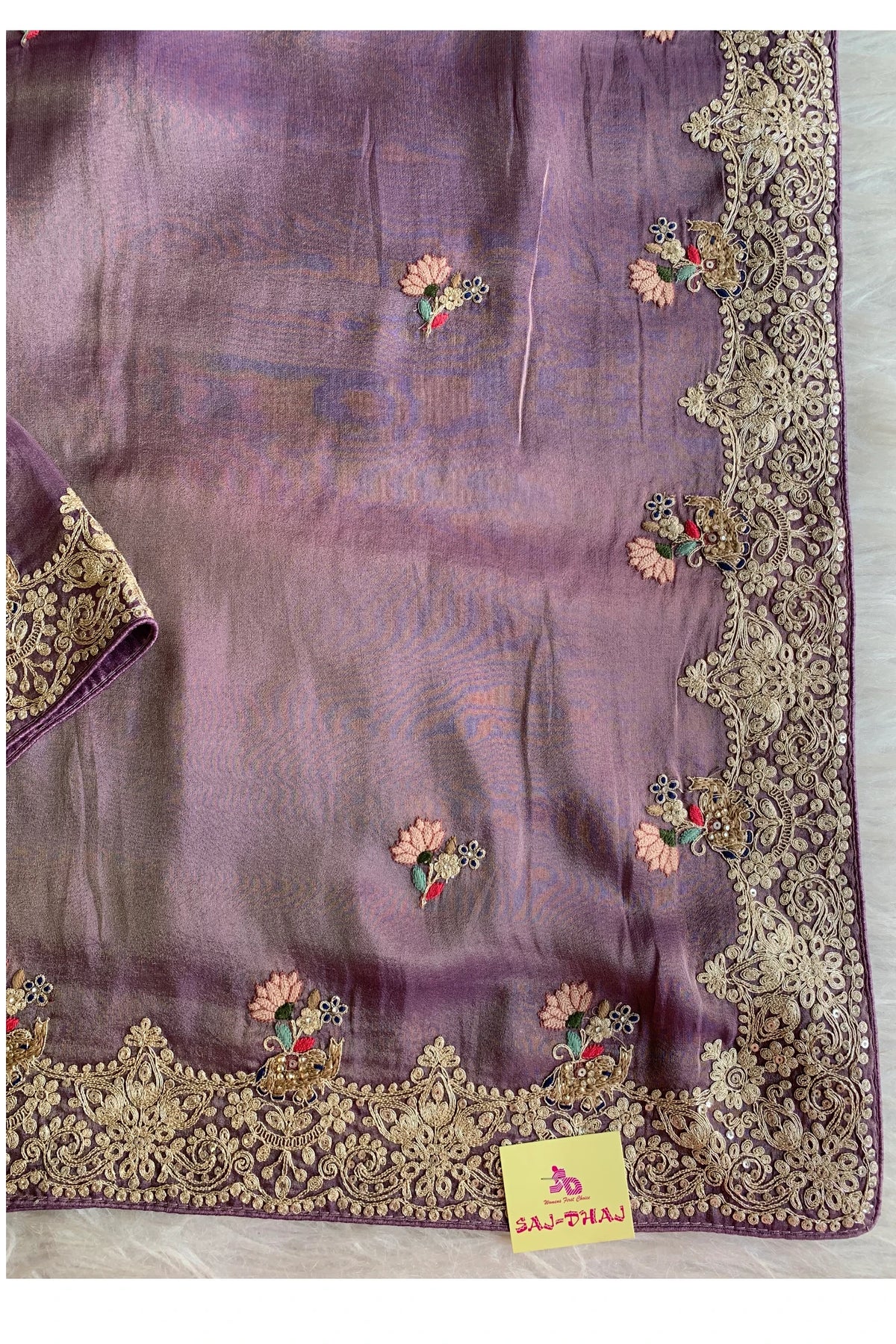 Purple Tissue Saree 5777 07