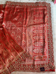 Red Karwa Chauth Kanchipuram Silk Saree 5875 05