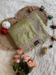 Organza Saree with Sequin, Pearl & Cutdana Work 5917 03