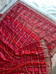 Red Banarasi Gharchola Saree 5888 02