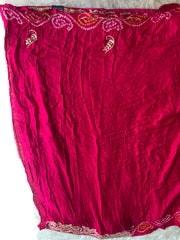 Pink Bandhej Gaji Silk Saree with Gharchola 5885 03