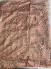 Crush Tissue Saree with Sequin, Cutdana & Floral Work 5918 04
