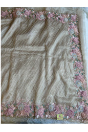 Dreamy Organza Saree with Handcrafted 3D Embellishments (PRE ORDER)