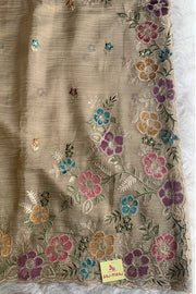 Crush Tissue Organza Floral Saree 5773 04