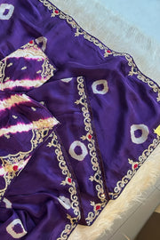 Habutai Silk Saree Tie Dye Design 5650 09