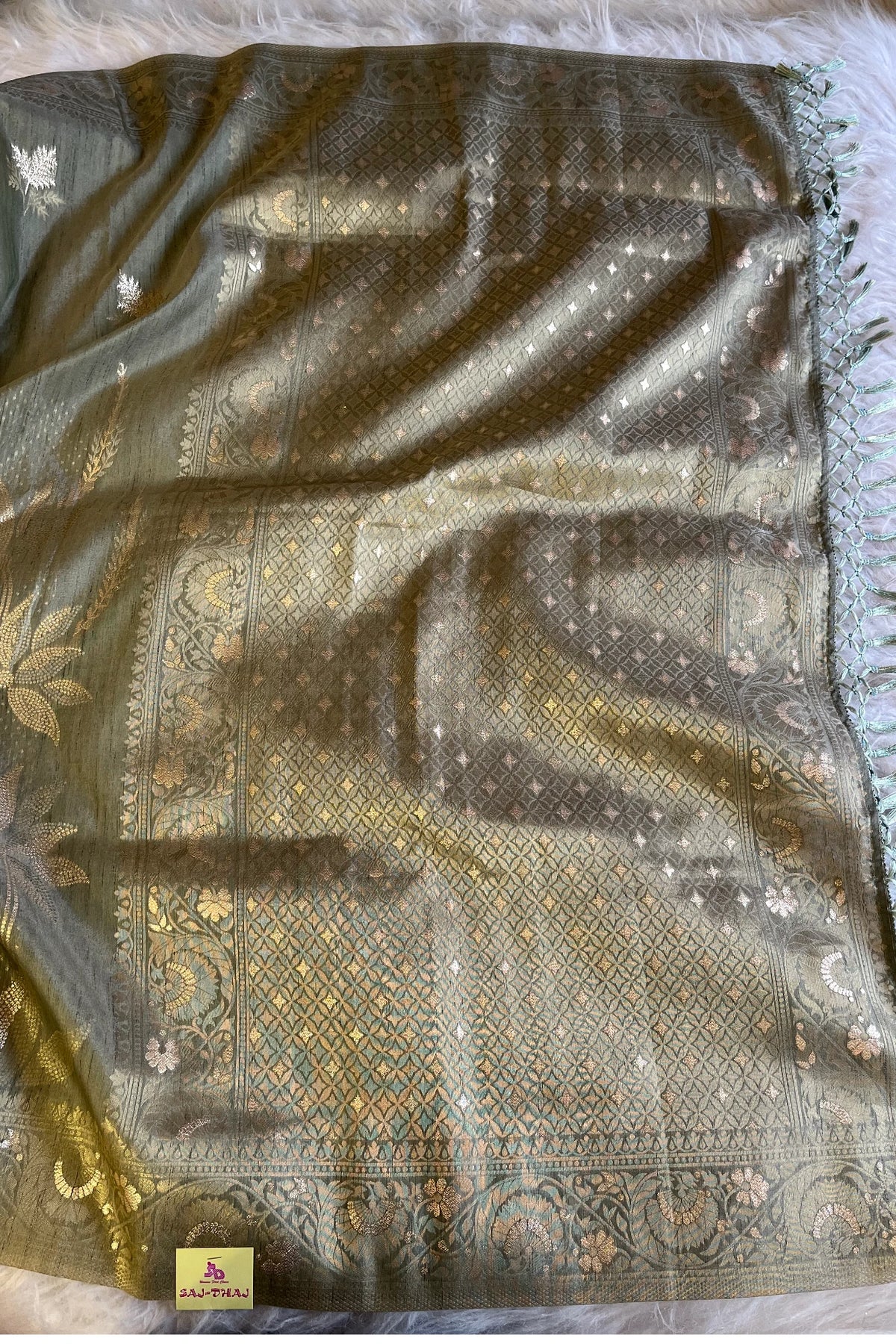 Sap Green Kanchi Silk Saree   5314 06