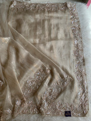 Designer Crush Organza Saree with Imported Sequin 5937 01