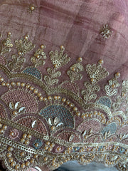 Crush Tissue Saree with Dori, Sequin & Bead Work 5915 18