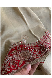 Beige Tissue Saree 5657 12 (PRE ORDER)