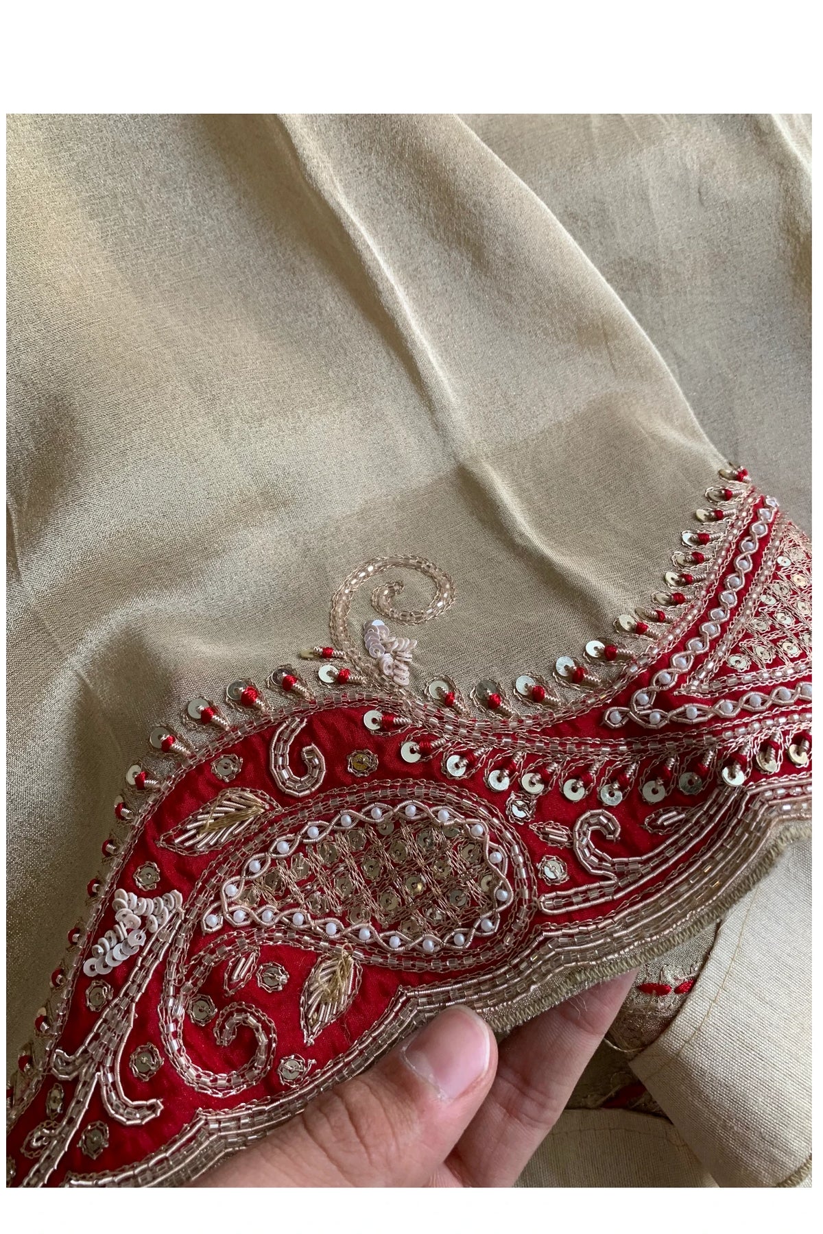 Beige Tissue Saree 5657 12
