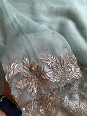 Designer Crush Organza Saree with Imported Sequin 5937 01