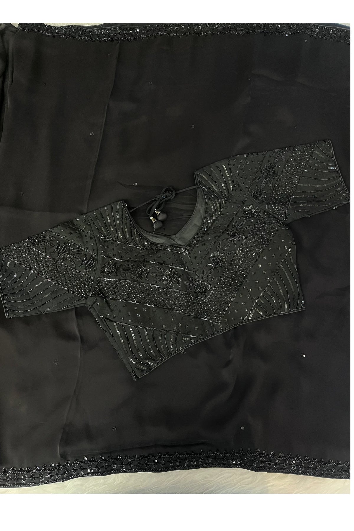 Black Soft Tissue Saree 5164 03