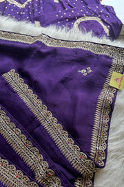 Jayanti Reddy Purple Russian Silk Saree 5650 15 (PRE ORDER)