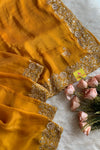Mustard Habutai Silk Saree 5765 06