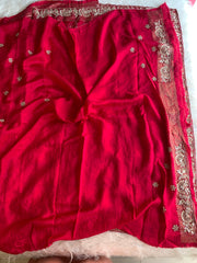 Red Banarasi Gharchola Saree 5888 02