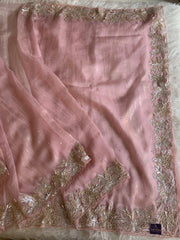 Designer Crush Organza Saree with Imported Sequin 5937 01