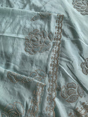 Crepe Saree with Pearl & Stone Work 5915 15